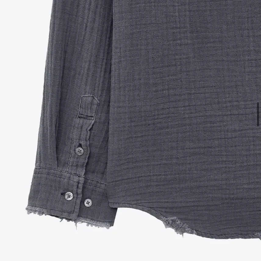 [SOLD OUT] 인사일런스 가먼트다이드 더블 거즈 셔츠 CHARCOAL L사이즈