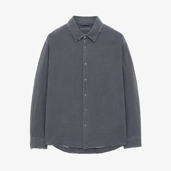 [SOLD OUT] 인사일런스 가먼트다이드 더블 거즈 셔츠 CHARCOAL L사이즈