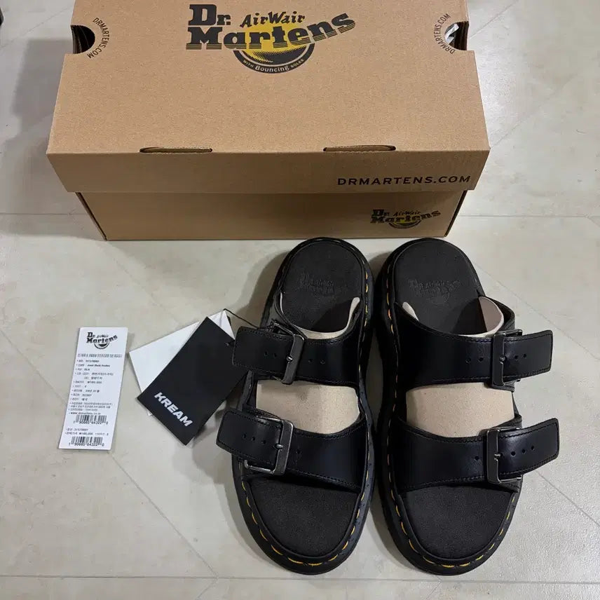 [BUNJANG] Dr. Martens Joseph Analine Leather Buckle Slide Sandals / 새상품(230)닥터마틴 조세프 아날린 레더 버클 슬라이드 샌들