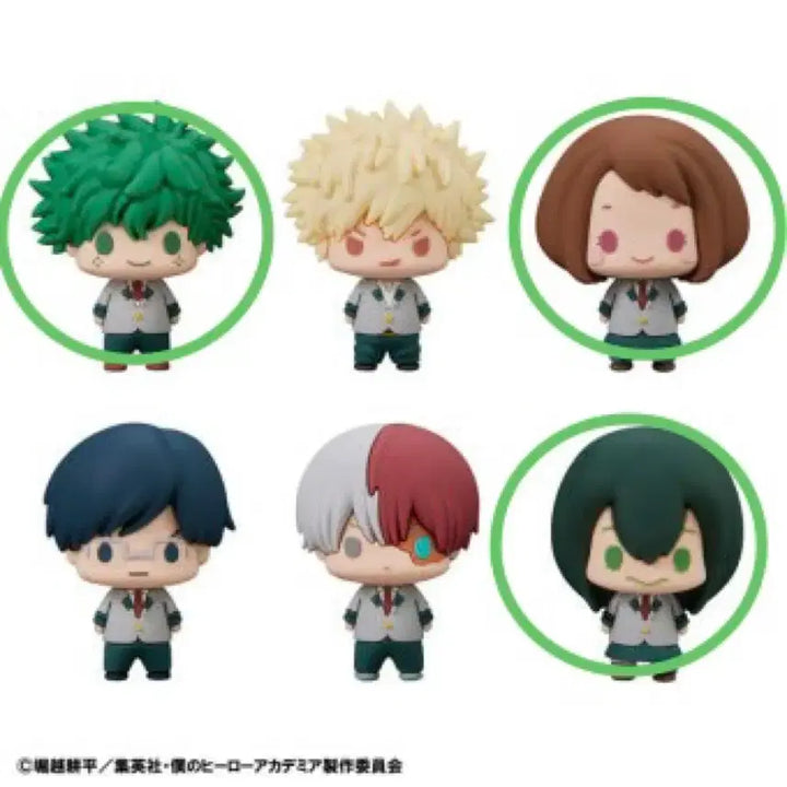 [BUNJANG] My Hero Academia Chocoring Figures Bundle Set / (일괄)나히아 쵸코린 미도리야 우라라카 츠유