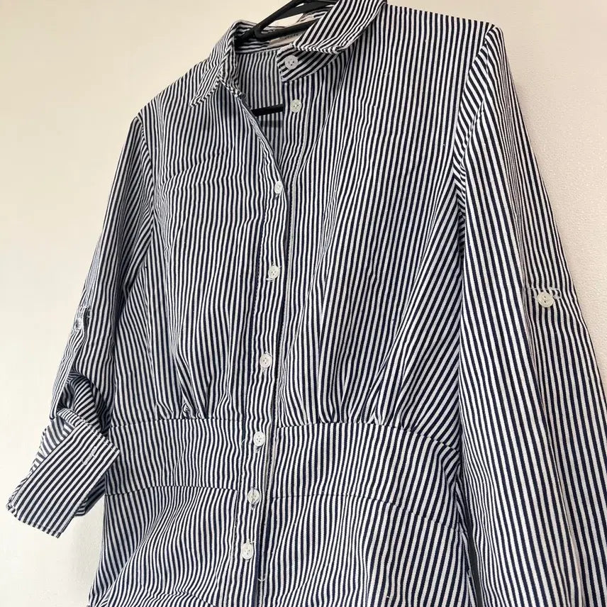 [SOLD OUT] 8 스트라이프 셔츠 원피스 롱 슬리브