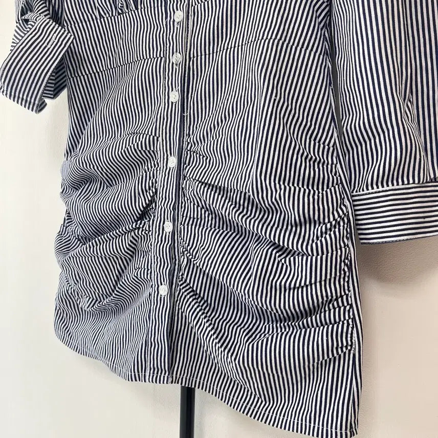 [SOLD OUT] 8 스트라이프 셔츠 원피스 롱 슬리브