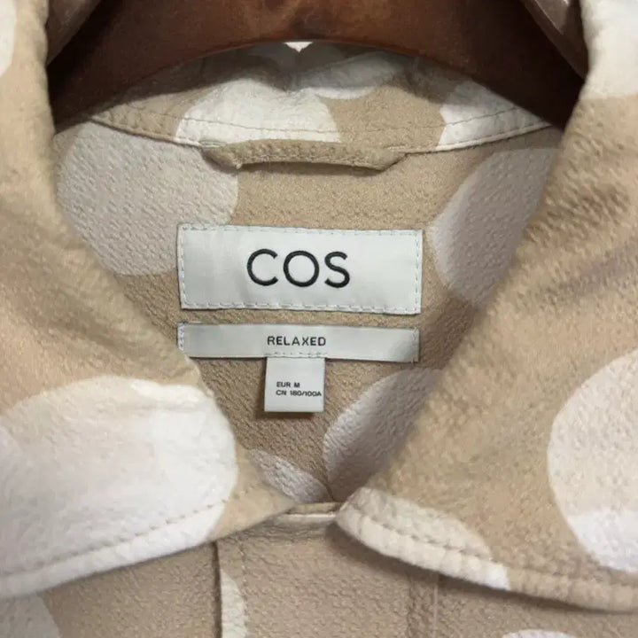 [BUNJANG] COS Beige Dot Short Sleeve Shirt / COS 코스 베이지 도트 반팔 셔츠