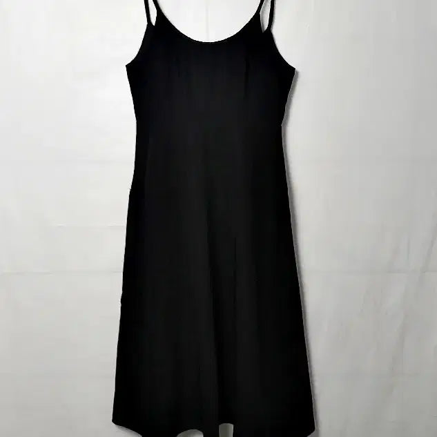 [BUNJANG] YBY Black Spaghetti Strap Long Dress / YBY 블랙 스파게티 어깨 끈 롱 원피스 80-85