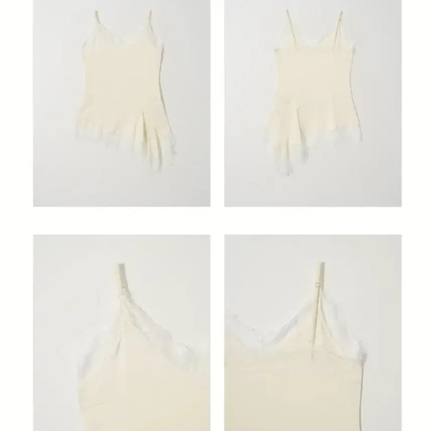 [BUNJANG] Asura Layered Satin Top Ivory / 아수라 레이어드 새틴 탑 아이보리 1회착 정가 109,000원