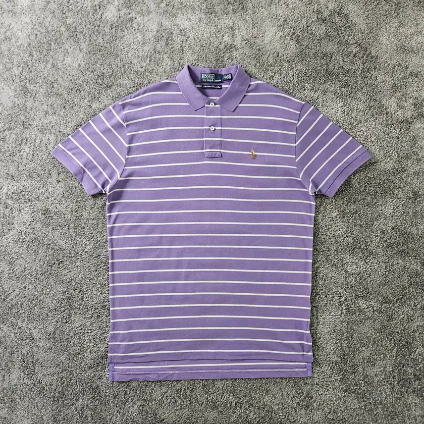 [BUNJANG] Polo Ralph Lauren Striped Polo Shirt / [무료배송] POLO RALPH LAUREN 반팔 폴로셔츠