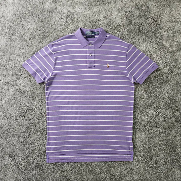 [BUNJANG] Polo Ralph Lauren Striped Polo Shirt / [무료배송] POLO RALPH LAUREN 반팔 폴로셔츠