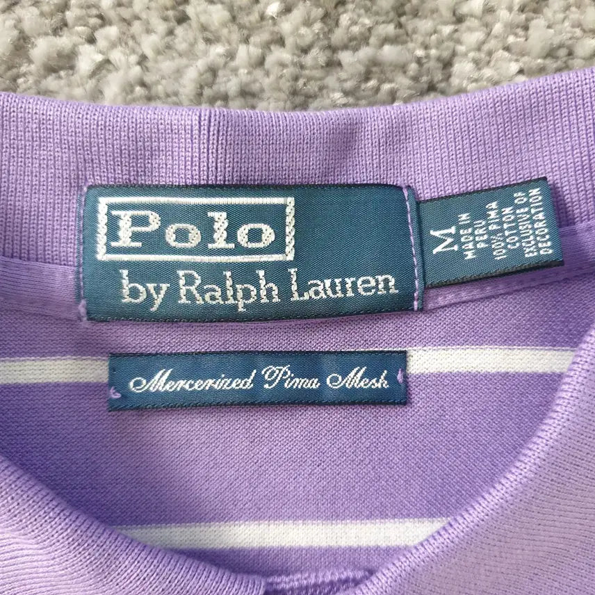 [BUNJANG] Polo Ralph Lauren Striped Polo Shirt / [무료배송] POLO RALPH LAUREN 반팔 폴로셔츠