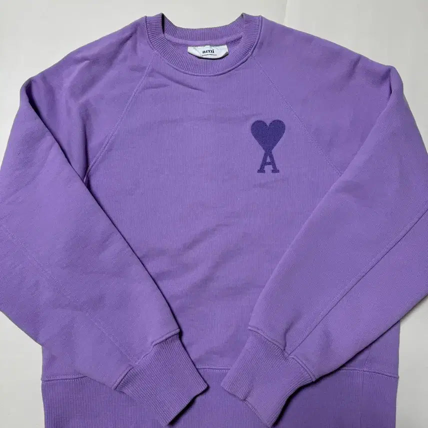 [BUNJANG] AMI Lilac Big Logo Sweatshirt / (신품급,판매42,매장판) 아미 여성 라일락 맨투맨44-55
