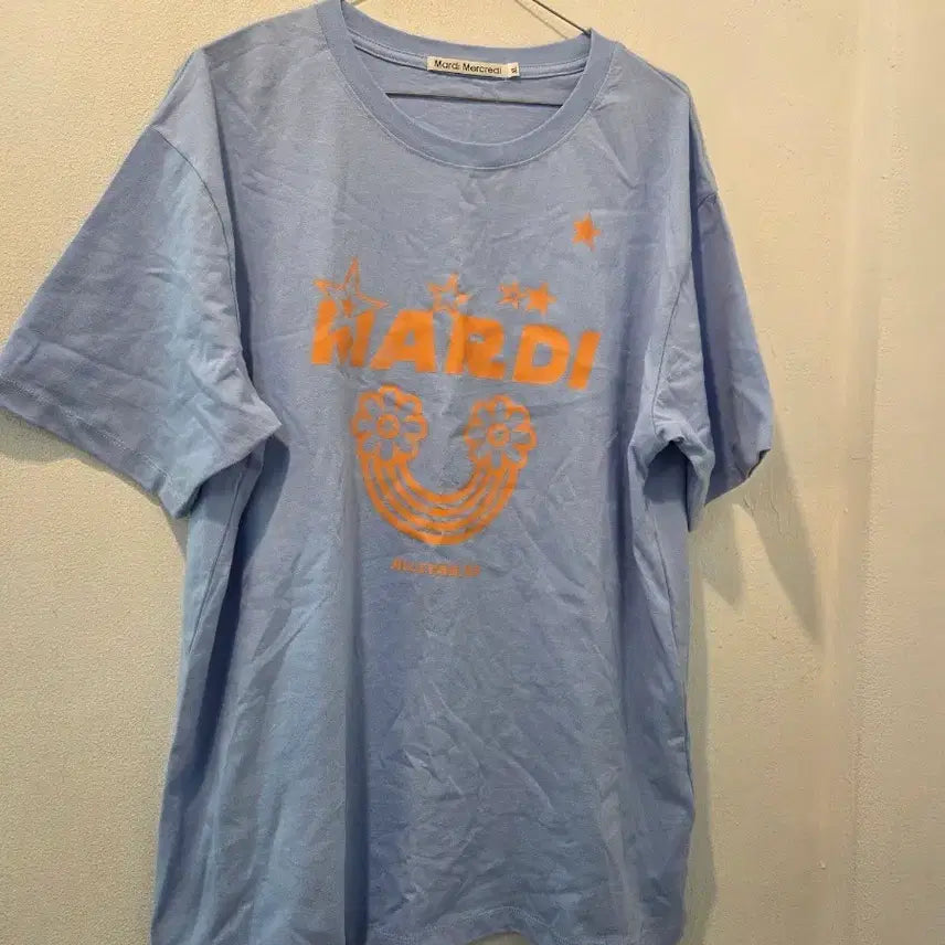 [BUNJANG] Mardi Mercredi Sky Blue Unisex T-shirt / 마르디 메크르디 반팔 티셔츠 하늘색 공용