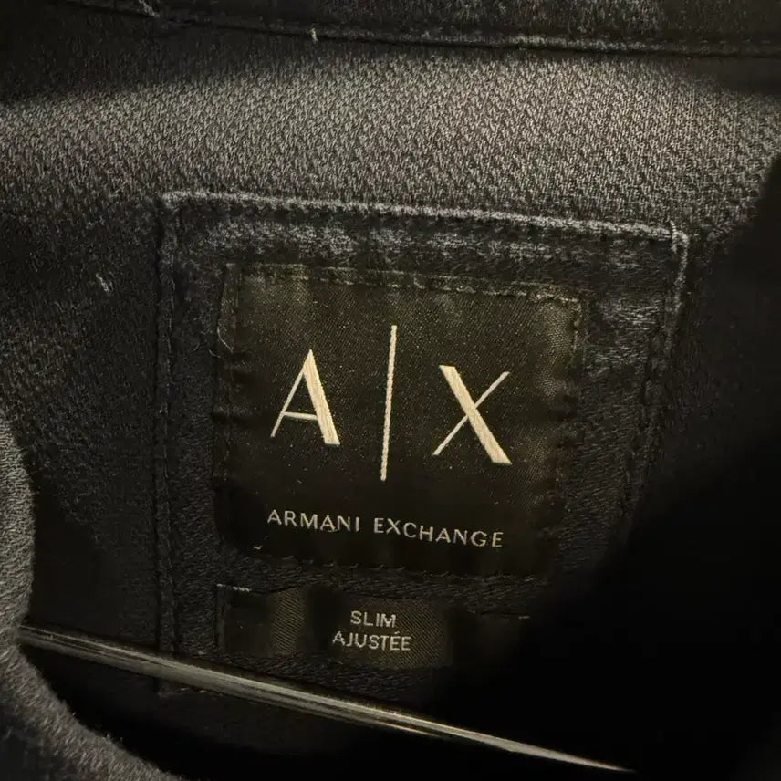[BUNJANG] M 알마니익스체인지 ARMANI 슬림핏 베이직 셔츠 네이비 / M 알마니익스체인지 ARMANI 슬림핏 베이직 셔츠 네이비