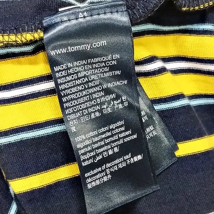 [BUNJANG] Tommy Jeans Vertical Stripe T-shirt / TOMMY JEANS 타미진스 스케이터 버티컬 스트라이프 티셔츠 2xl