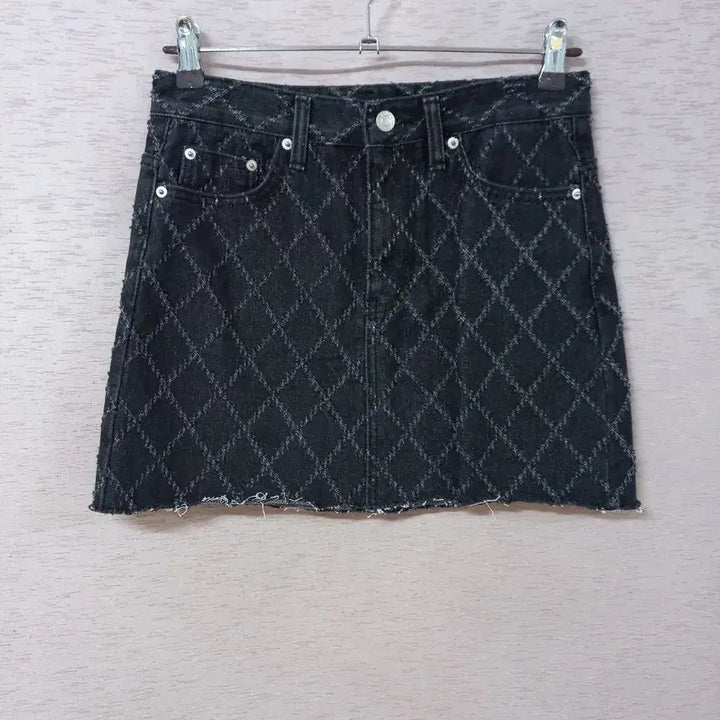 [BUNJANG] AVANDRESS Black Pattern Denim Skirt for Women / B4-18/AVANDRESS 블랙 패턴 데님스커트  여성