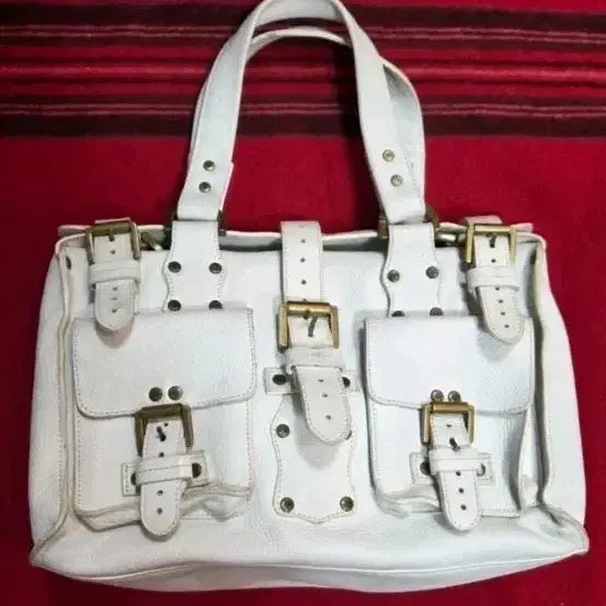 [BUNJANG] MULBERRY 브랜드의 화이트 버클 토트백 / MULBERRY 브랜드의 화이트 버클 토트백