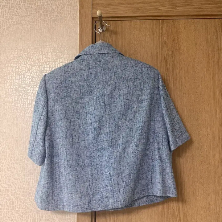 [BUNJANG] Heon She Tweed Short-Sleeve Jacket / 허앤쉬 반팔 트위드자켓