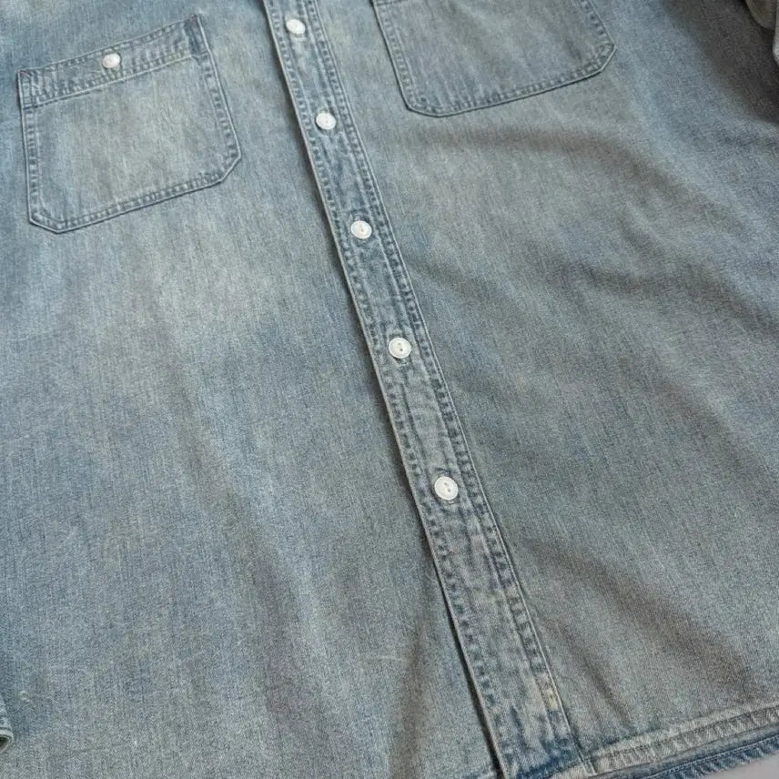 [SOLD OUT] RRL 더블알엘 XXL 투포켓 빅사이즈 워크 데님셔츠