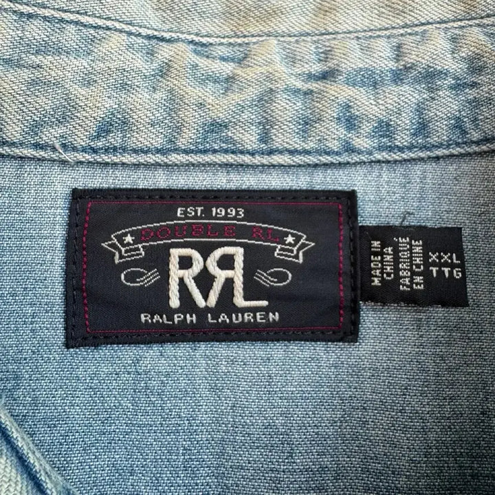 [SOLD OUT] RRL 더블알엘 XXL 투포켓 빅사이즈 워크 데님셔츠