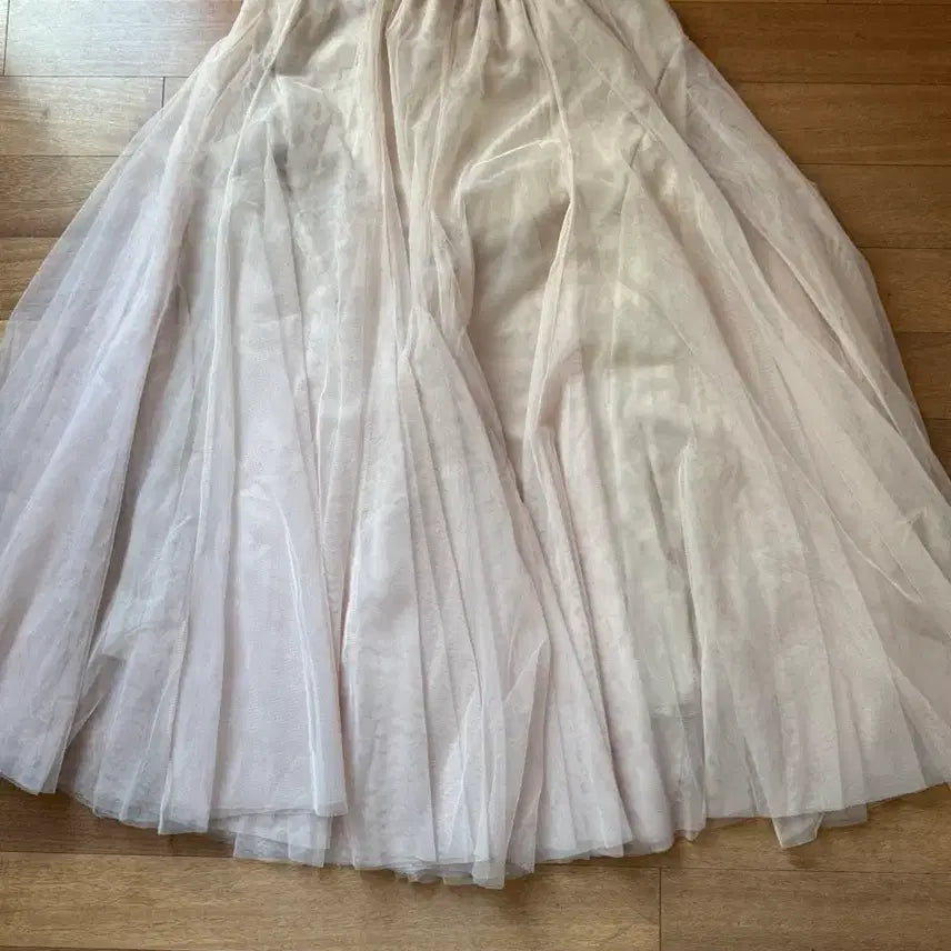 [BUNJANG] Beige Long Skirt / 베이지 샤스커트 롱스커트