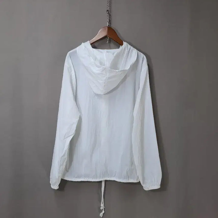 [SOLD OUT] 화이트 얇은 후드 집업 바람막이