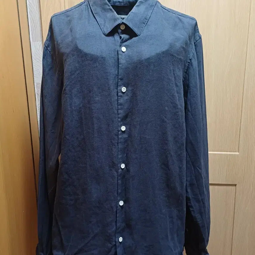 [SOLD OUT] 산드로 옴므(Sandro) 100% 헴프 셔츠 네이비 (L사이즈)