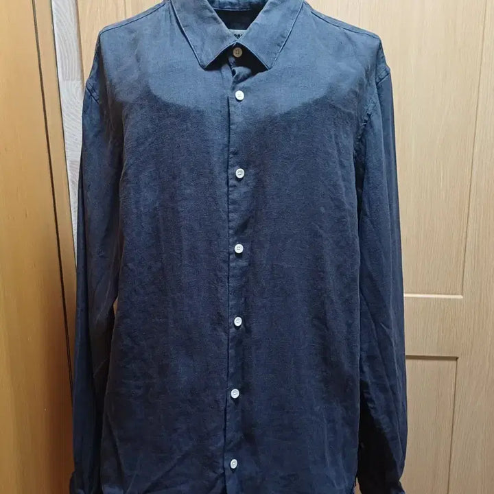 [SOLD OUT] 산드로 옴므(Sandro) 100% 헴프 셔츠 네이비 (L사이즈)