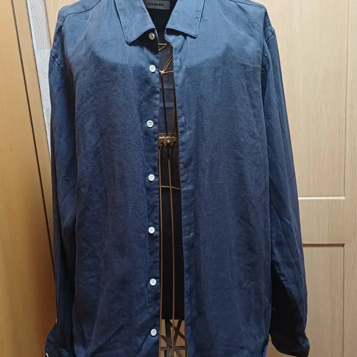 [SOLD OUT] 산드로 옴므(Sandro) 100% 헴프 셔츠 네이비 (L사이즈)