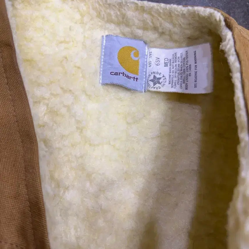 [BUNJANG] Carhartt Sherpa Lined Duck Canvas Vest M / 칼하트 쉐르파 덕 캔버스 조끼 베스트 M