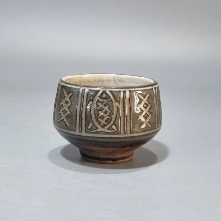 [BUNJANG] Vintage Celadon Porcelain Teacup / 오목다완 골동 빈티지 도자기 찻잔 컵. 지름 8 높이 6