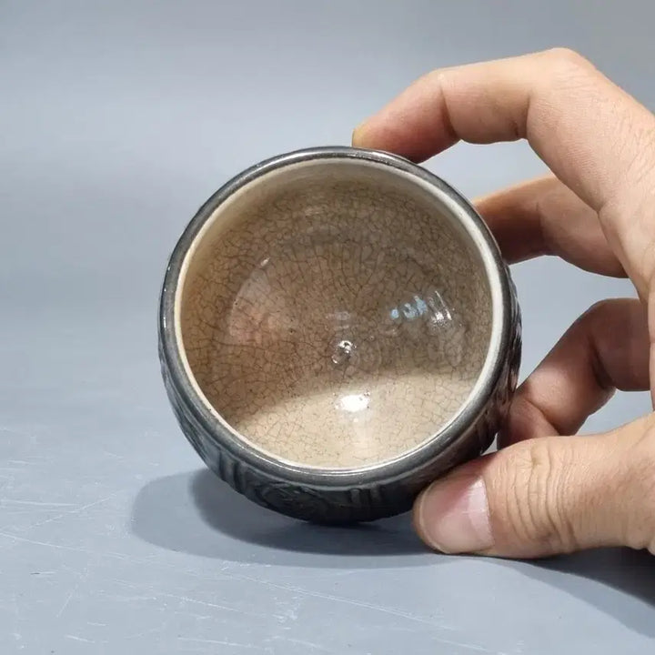 [BUNJANG] Vintage Celadon Porcelain Teacup / 오목다완 골동 빈티지 도자기 찻잔 컵. 지름 8 높이 6