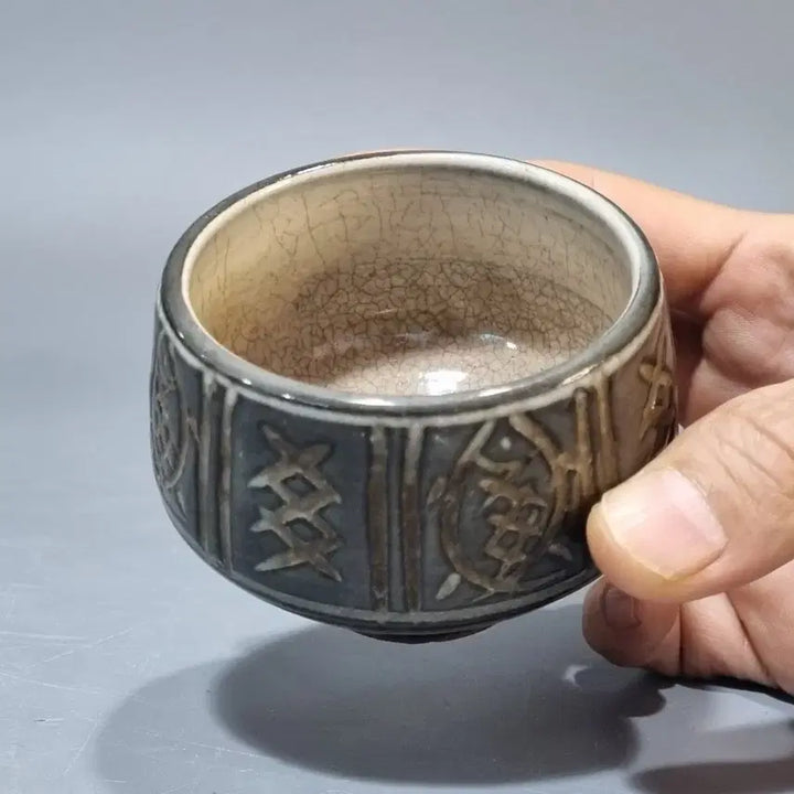 [BUNJANG] Vintage Celadon Porcelain Teacup / 오목다완 골동 빈티지 도자기 찻잔 컵. 지름 8 높이 6