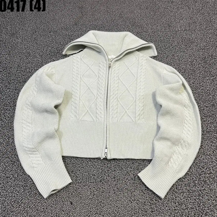 [BUNJANG] PLAC Knit Cropped Zip-up Cardigan / PLAC 니트 크롭 집업 가디건 F | 0417 [4]