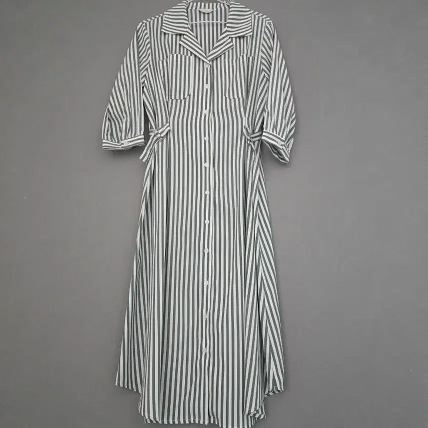 [BUNJANG] JJ JIGOTT Striped Shirt Dress / JJ JIGOTT 스트라이프 셔츠 원피스