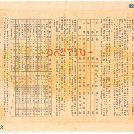 [BUNJANG] Nippon Kangyo Bank 3rd Exhibition Savings Bond 15 Yen / 일본권업은행 제3회 전시저축채권 금15원 ZK2652
