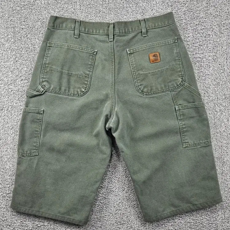 [BUNJANG] Carhartt Duck Canvas Carpenter Work Shorts Custom (34") / 칼하트 덕캔버스 카펜터 워크 쇼츠 반바지 커스텀 (34") / 11889