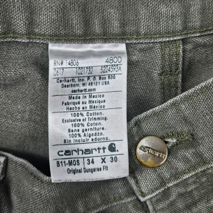 [BUNJANG] Carhartt Duck Canvas Carpenter Work Shorts Custom (34") / 칼하트 덕캔버스 카펜터 워크 쇼츠 반바지 커스텀 (34") / 11889
