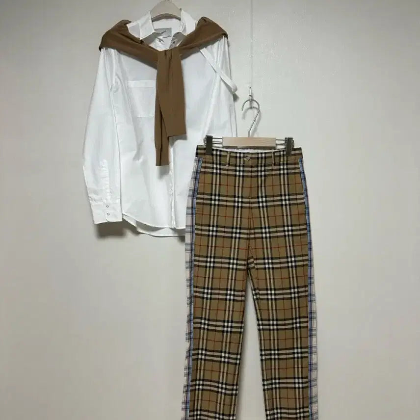 [BUNJANG] Burberry Nova Check Panel Block Slacks / 버버리 정품 패널 블록 노바체크 슬랙스