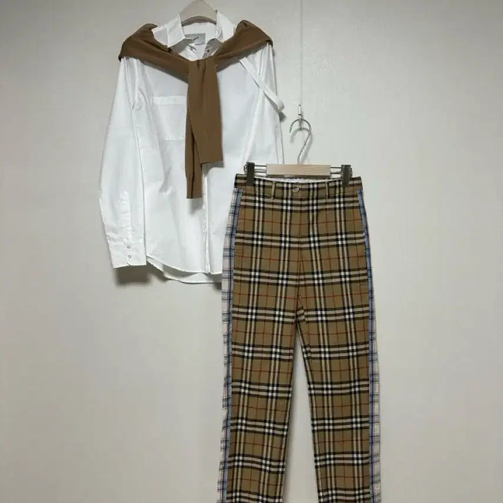 [BUNJANG] Burberry Nova Check Panel Block Slacks / 버버리 정품 패널 블록 노바체크 슬랙스