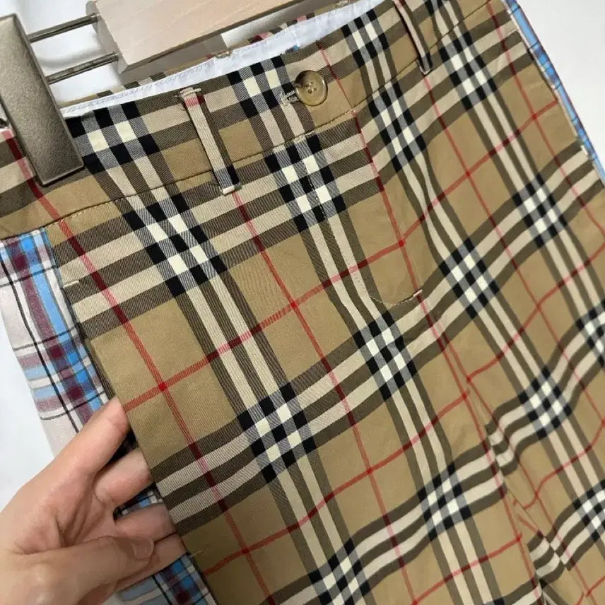 [BUNJANG] Burberry Nova Check Panel Block Slacks / 버버리 정품 패널 블록 노바체크 슬랙스