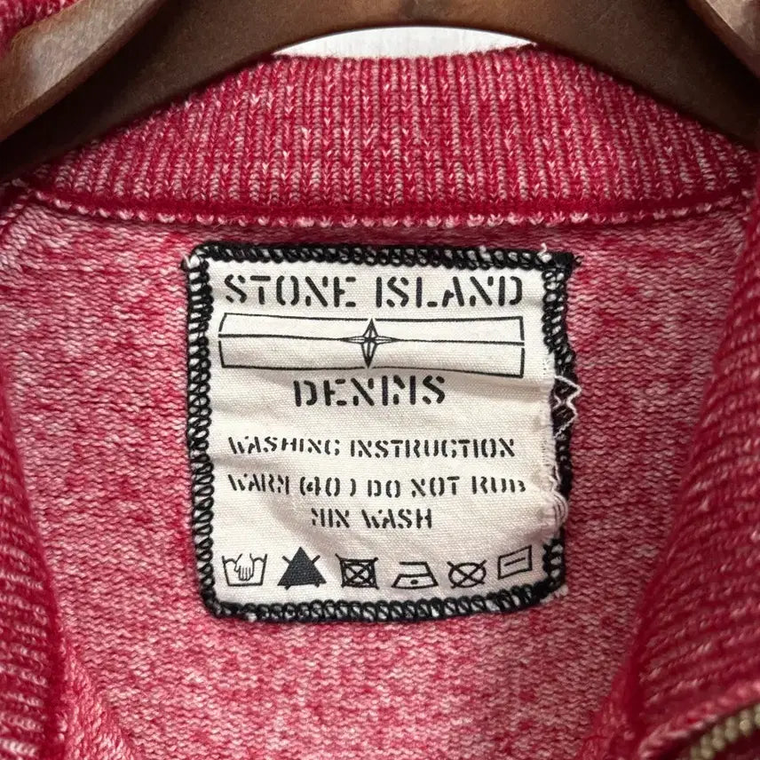 [BUNJANG] Stone Island Denim Zip-up Cardigan / 스톤아일랜드 데님 짚업 가디건 레드