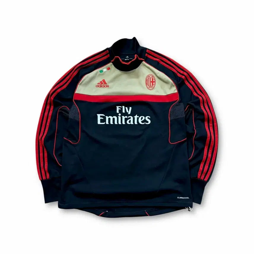 [BUNJANG] Adidas AC Milan 11-12 Warm-up Training Top / 아디다스 AC밀란 11-12 핑거홀 웜업 트레이닝 탑