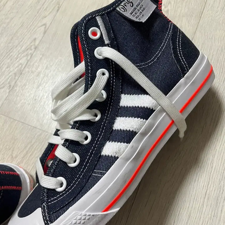 [BUNJANG] Adidas Nizza RF Denim High Top Sneakers / 아디다스 니짜 하이 새상품