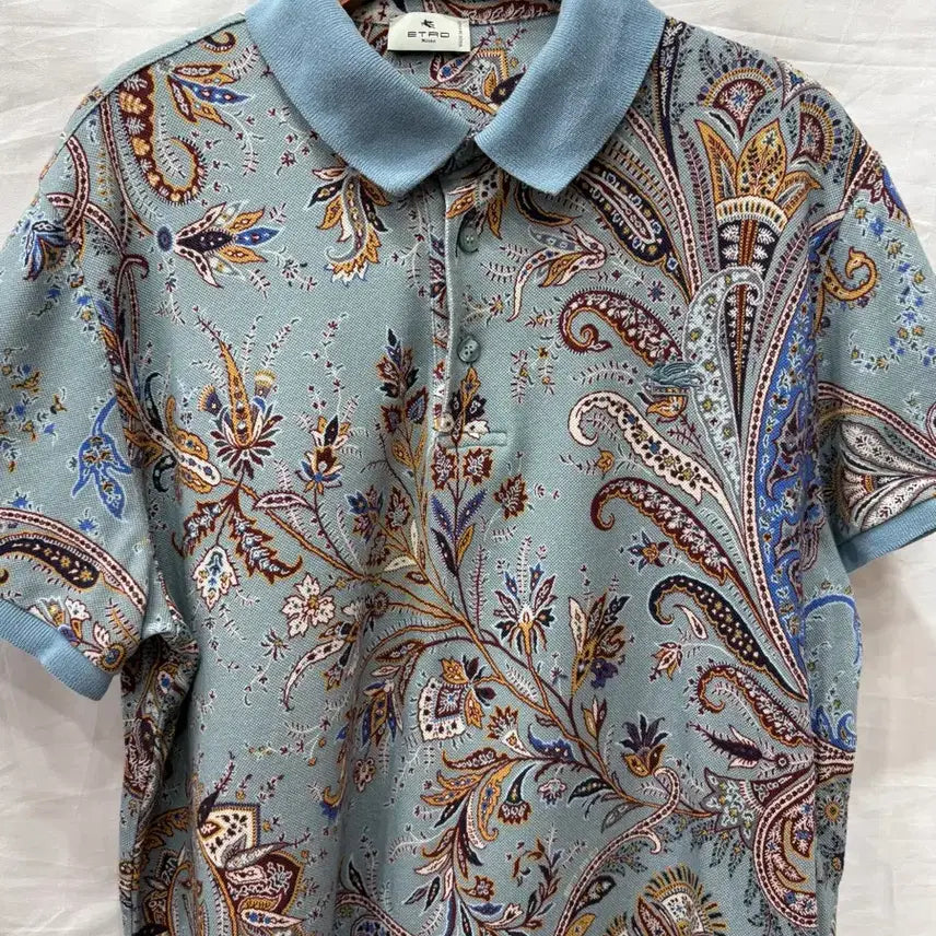 [SOLD OUT] 에트로 페이즐리 패턴 반팔 카라티L/95사이즈(정품)