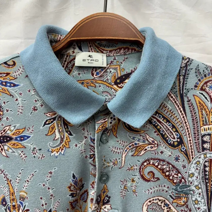[SOLD OUT] 에트로 페이즐리 패턴 반팔 카라티L/95사이즈(정품)