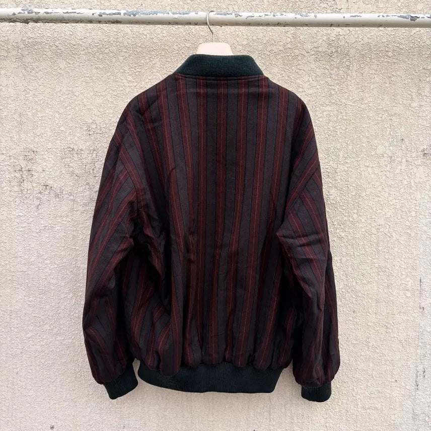 [SOLD OUT] 라코스테 90s 올드스쿨 버건디 리버시블 블루종 자켓(100)