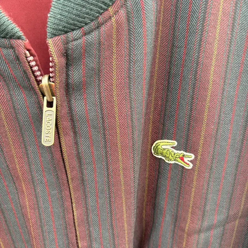 [SOLD OUT] 라코스테 90s 올드스쿨 버건디 리버시블 블루종 자켓(100)