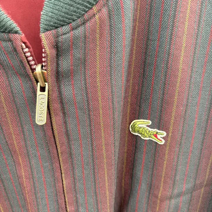 [SOLD OUT] 라코스테 90s 올드스쿨 버건디 리버시블 블루종 자켓(100)