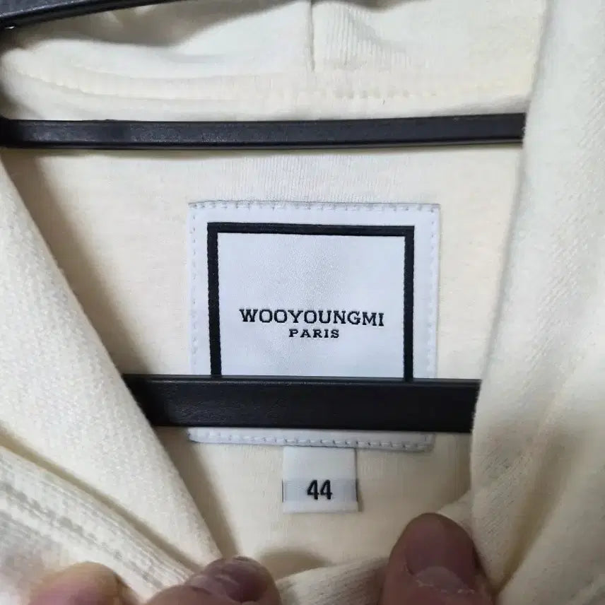 [BUNJANG] Wooyoungmi Flower Print Hoodie Ivory / 우영미 플라워 프린팅 후드티 아이보리