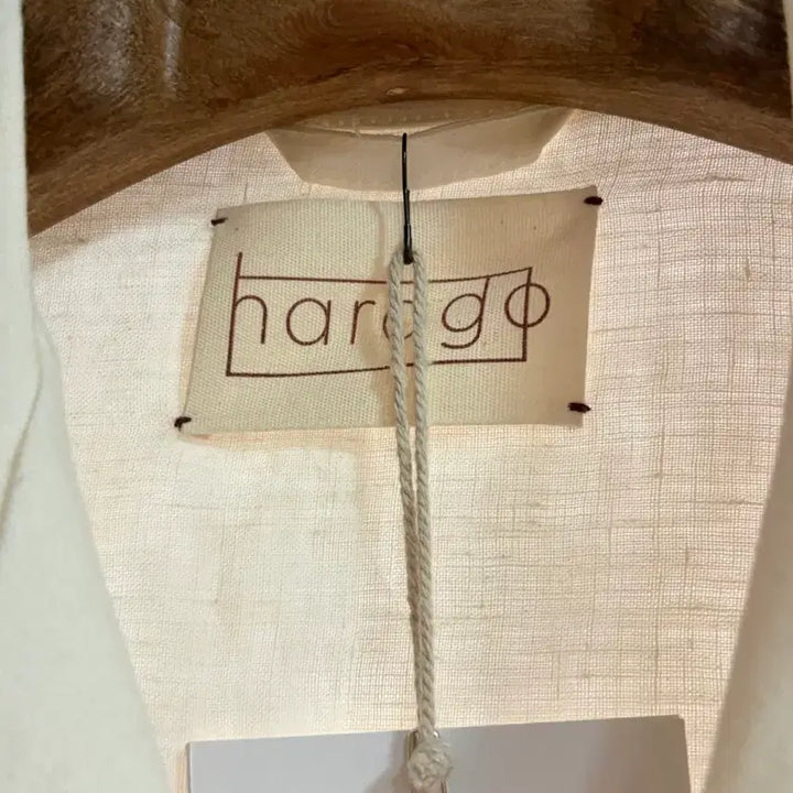 [SOLD OUT] (M) 하라고 린넨 자수 오픈 카라 셔츠 캠프 harago