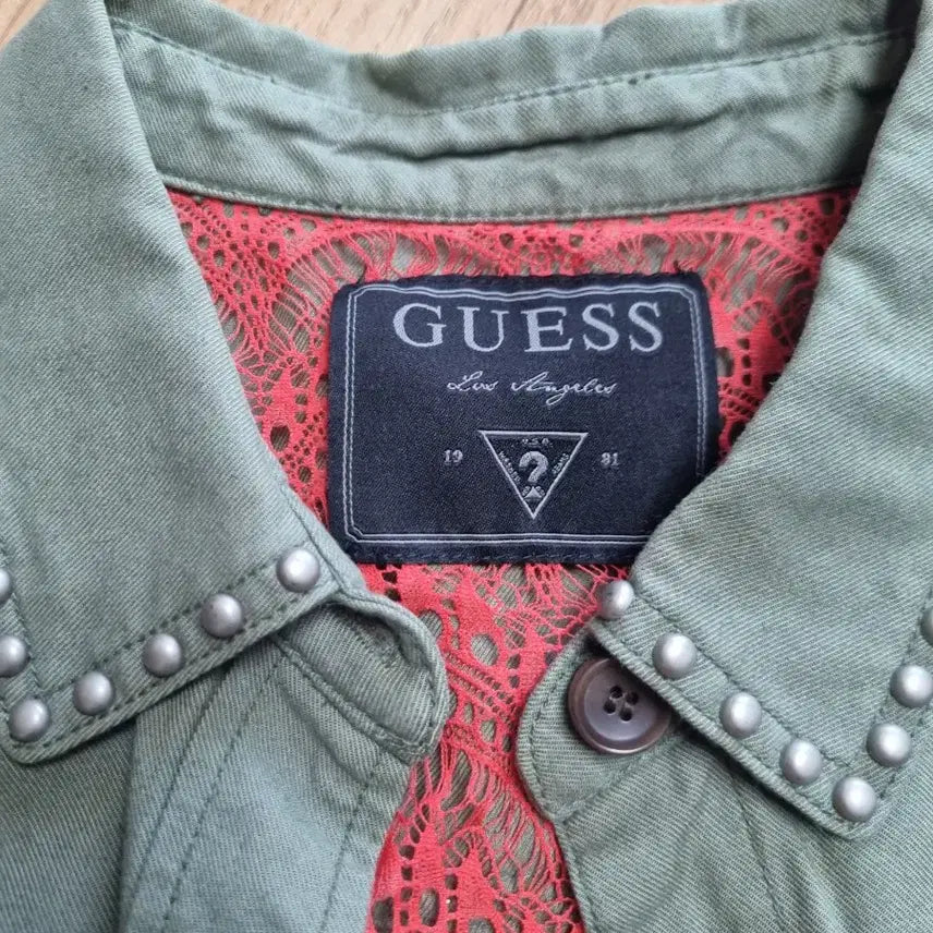 [BUNJANG] Guess Studded Vest Khaki / 게스 스터드 조끼 카키