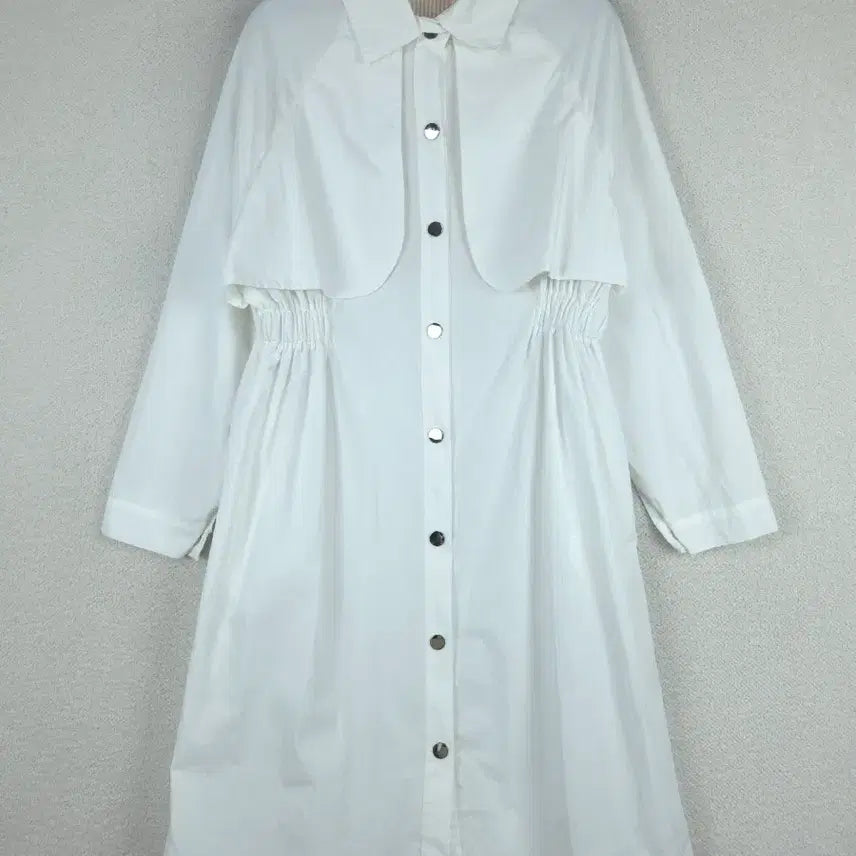 [SOLD OUT] 반에이크 여성 화이트 바람막이 롱자켓(55~66)